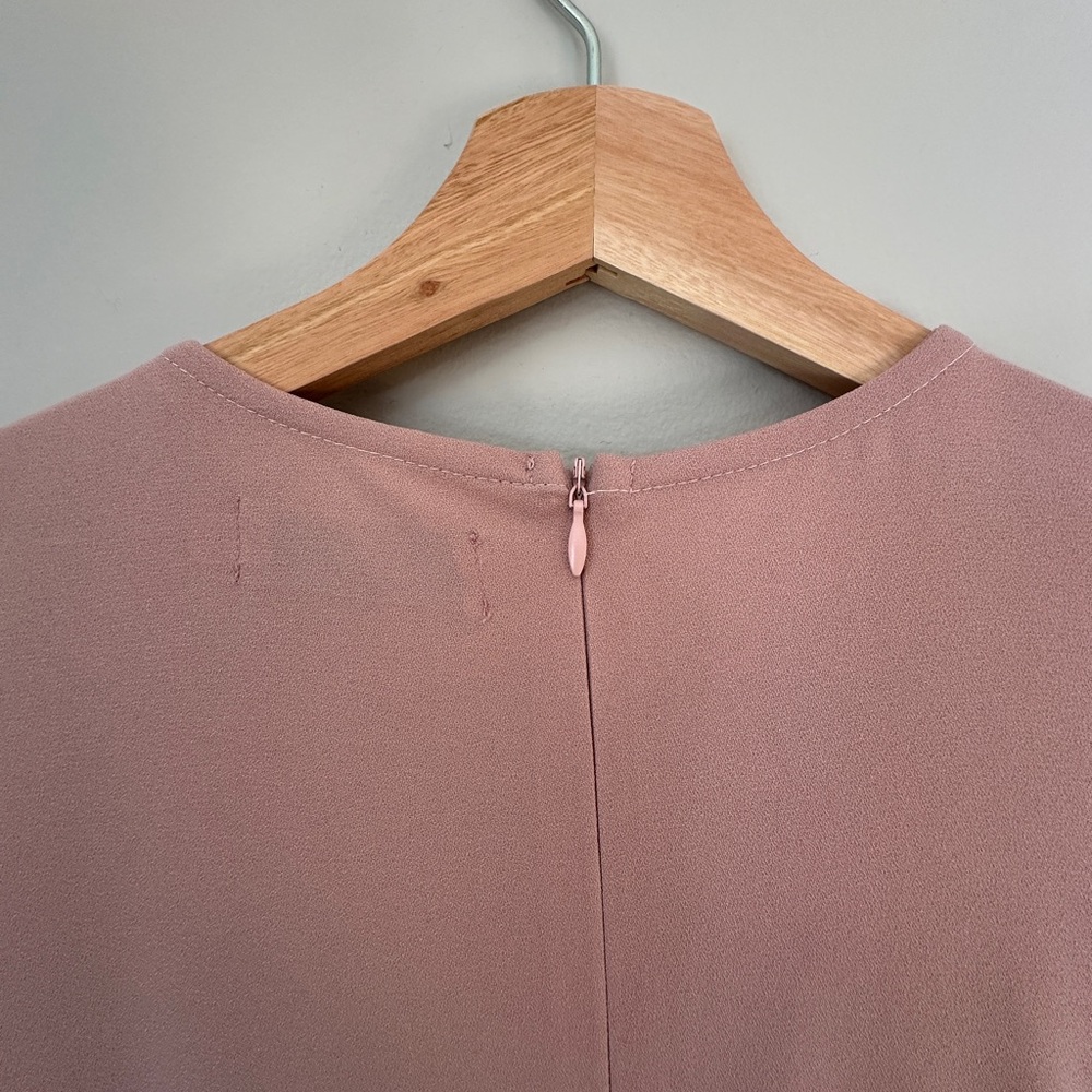 Veiled Collection Dusty Pink wide leg pleated jumpsuit - Picture 7 of 10